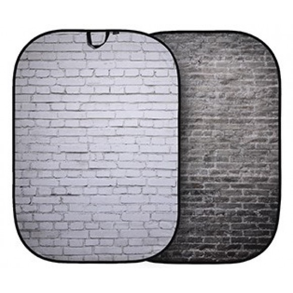 Lastolite Urban Collapsible Background 1.5x2.1m Painted White/Industry Grey Brick LB5707